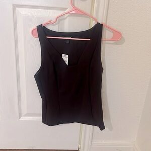 Very dark brown / burgundy express top ( pictures look black).